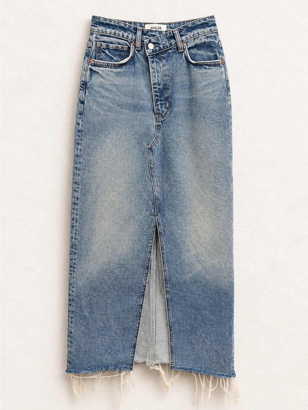 Reformation | Crossover Waist Denim Skirt | 26